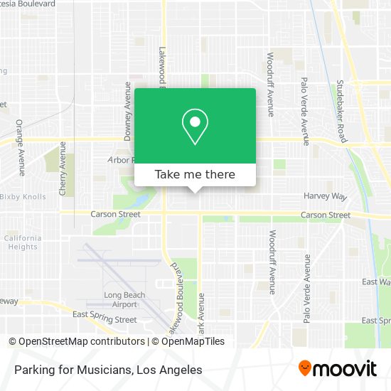 Parking for Musicians map