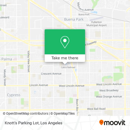 Knott's Parking Lot map