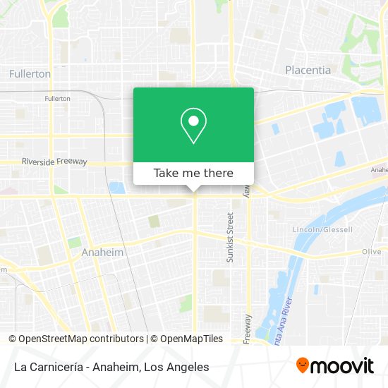 Mapa de La Carnicería - Anaheim