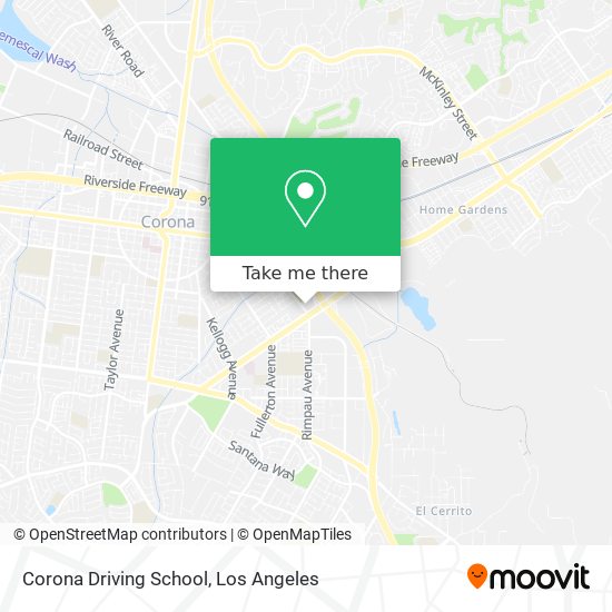 Mapa de Corona Driving School