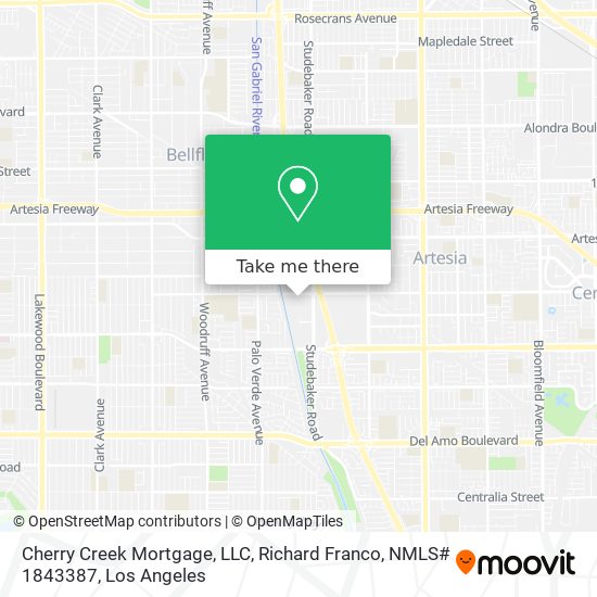 Mapa de Cherry Creek Mortgage, LLC, Richard Franco, NMLS# 1843387