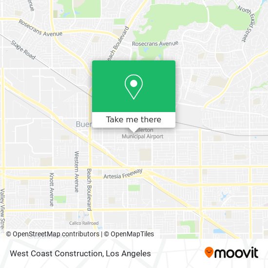 West Coast Construction map