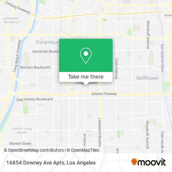 Mapa de 16854 Downey Ave Apts