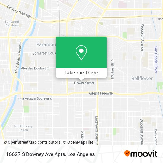 16627 S Downey Ave Apts map