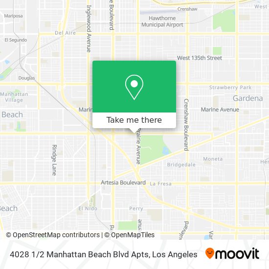 Mapa de 4028 1 / 2 Manhattan Beach Blvd Apts