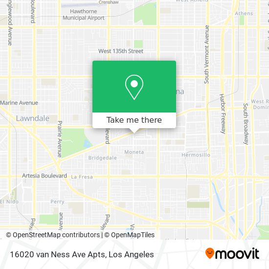 16020 van Ness Ave Apts map