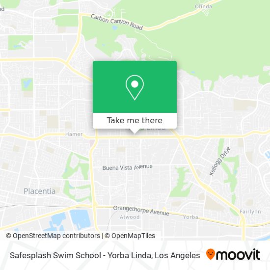 Mapa de Safesplash Swim School - Yorba Linda