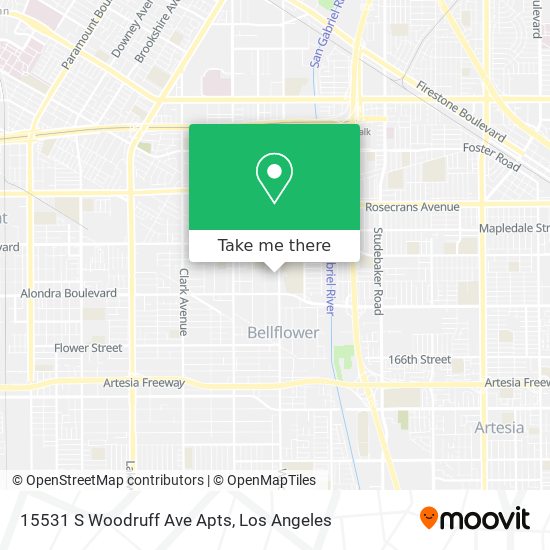 15531 S Woodruff Ave Apts map
