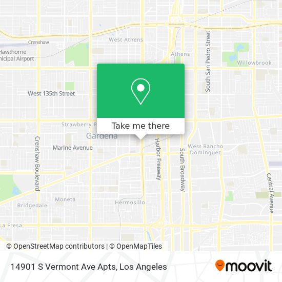 14901 S Vermont Ave Apts map