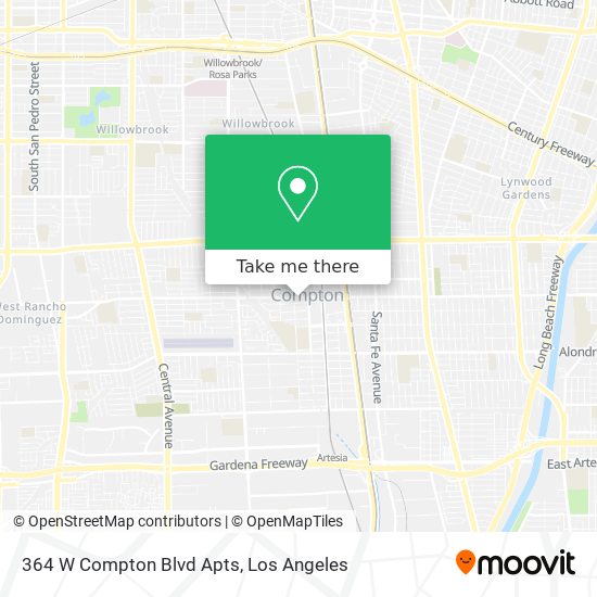 364 W Compton Blvd Apts map