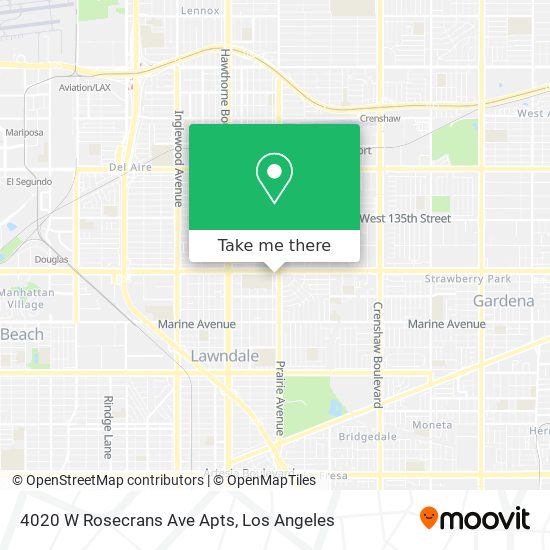 4020 W Rosecrans Ave Apts map