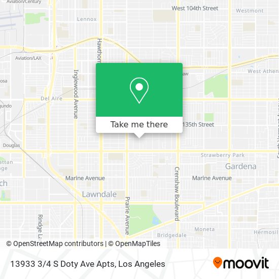 13933 3/4 S Doty Ave Apts map