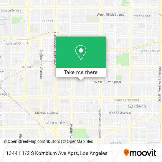 13441 1/2 S Kornblum Ave Apts map