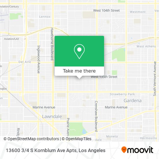 Mapa de 13600 3/4 S Kornblum Ave Apts