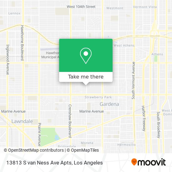 13813 S van Ness Ave Apts map