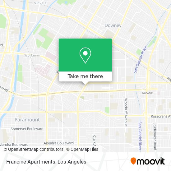 Mapa de Francine Apartments