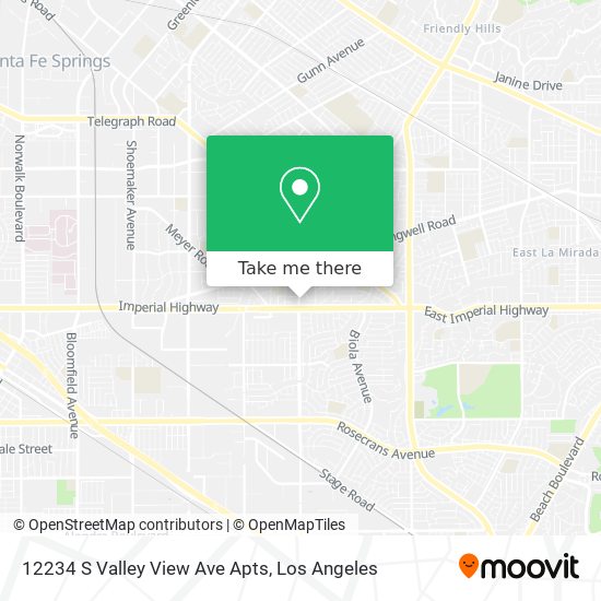 Mapa de 12234 S Valley View Ave Apts