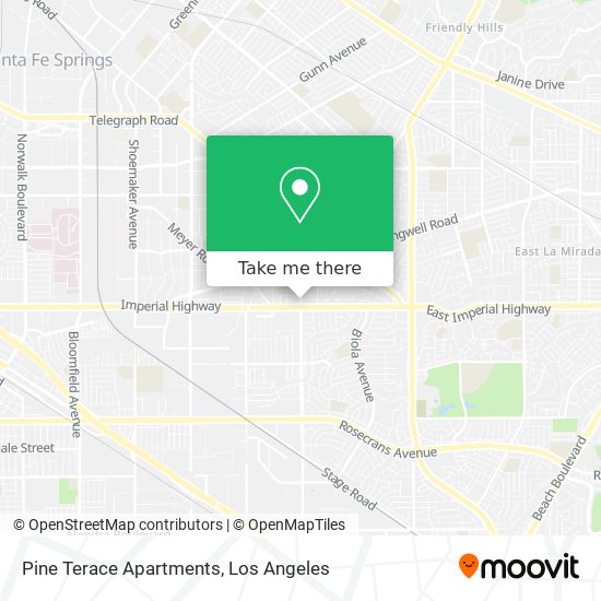 Pine Terace Apartments map