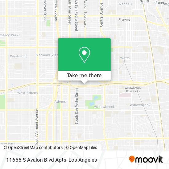 Mapa de 11655 S Avalon Blvd Apts