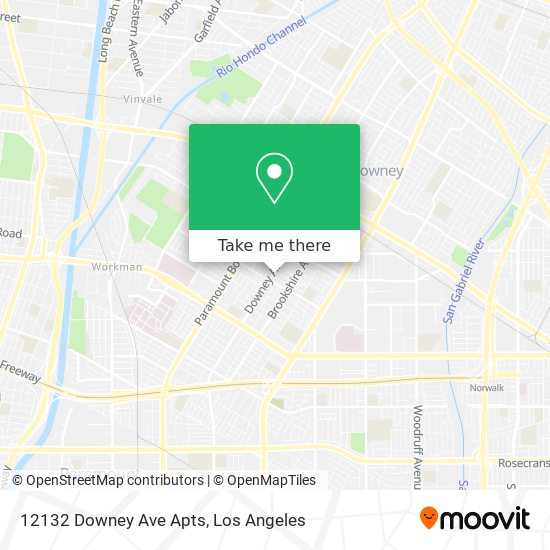 12132 Downey Ave Apts map