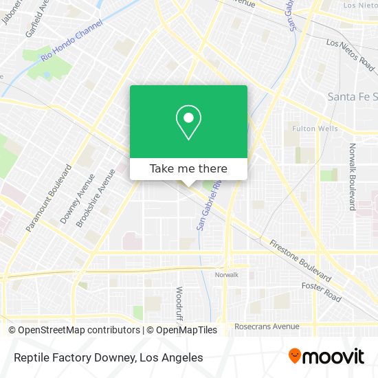 Mapa de Reptile Factory Downey