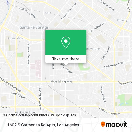 11602 S Carmenita Rd Apts map