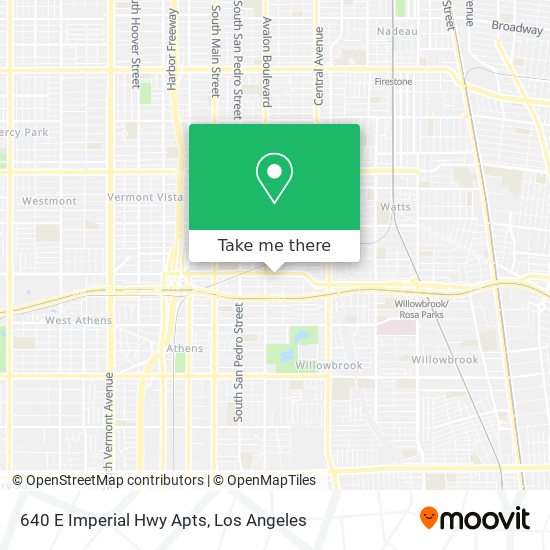 640 E Imperial Hwy Apts map