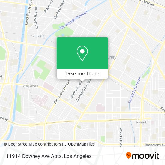 11914 Downey Ave Apts map