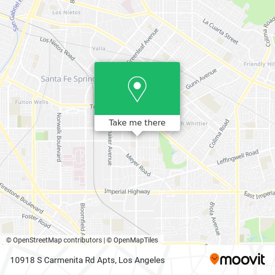 10918 S Carmenita Rd Apts map