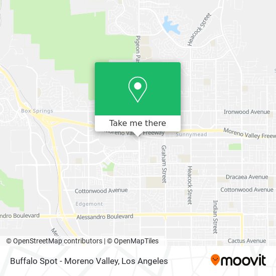 Mapa de Buffalo Spot - Moreno Valley