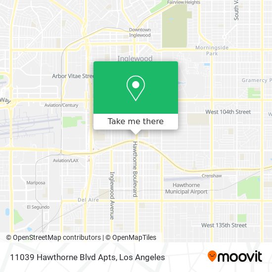 11039 Hawthorne Blvd Apts map