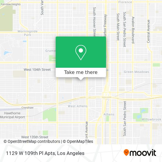 1129 W 109th Pl Apts map