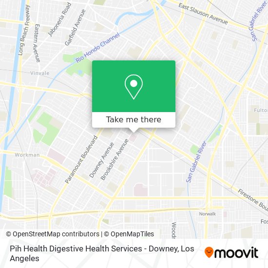 Mapa de Pih Health Digestive Health Services - Downey