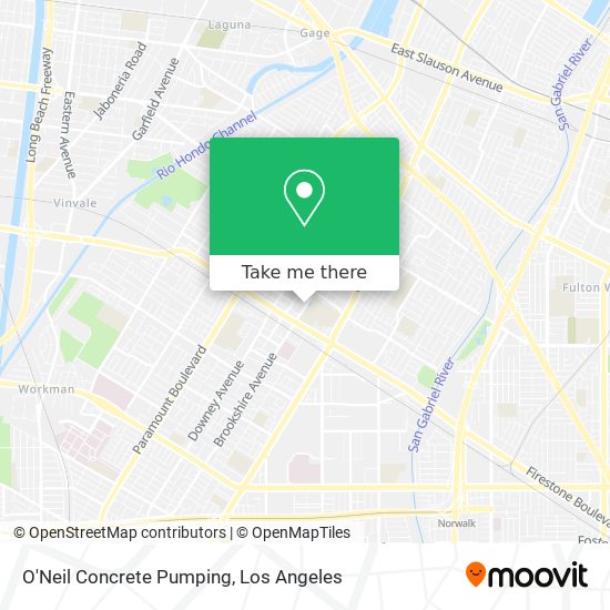 O'Neil Concrete Pumping map