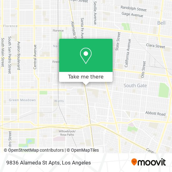 9836 Alameda St Apts map