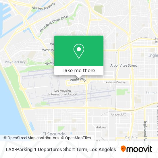 LAX-Parking 1 Departures Short Term map