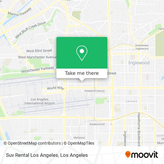 Mapa de Suv Rental Los Angeles