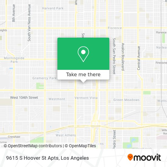 9615 S Hoover St Apts map