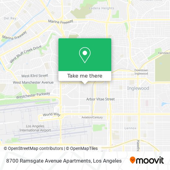 Mapa de 8700 Ramsgate Avenue Apartments