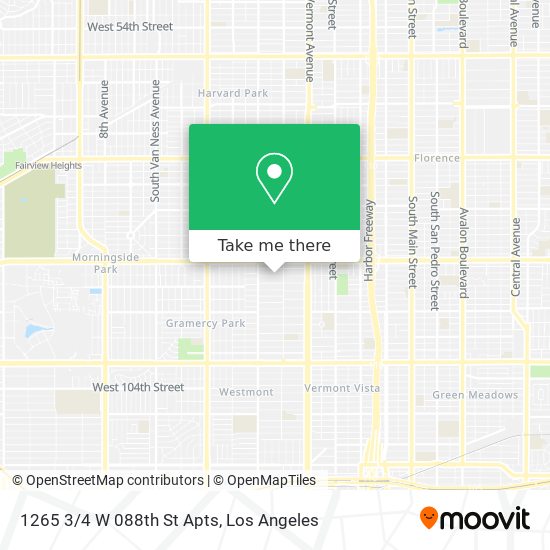 Mapa de 1265 3/4 W 088th St Apts