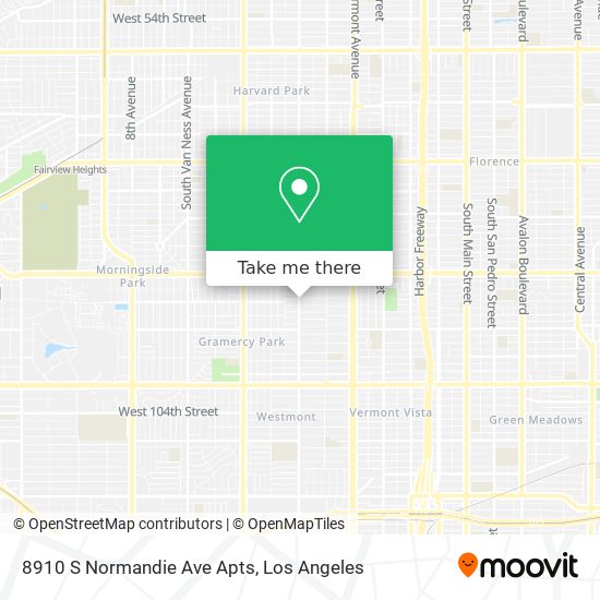 8910 S Normandie Ave Apts map