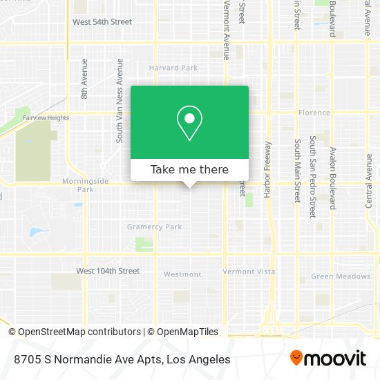 8705 S Normandie Ave Apts map