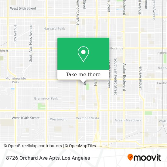 8726 Orchard Ave Apts map