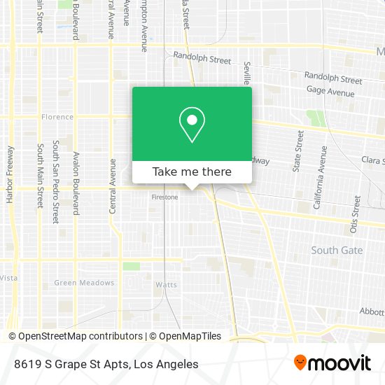 Mapa de 8619 S Grape St Apts