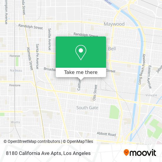 Mapa de 8180 California Ave Apts