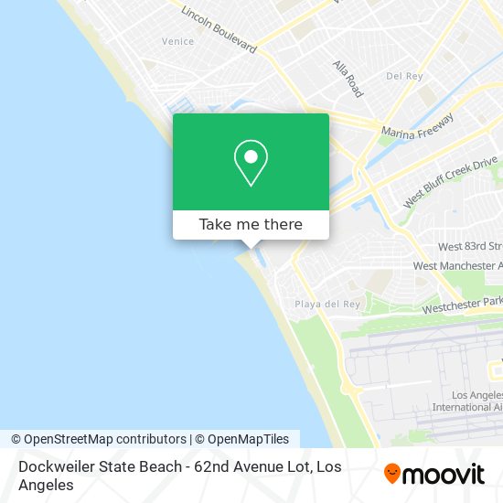 Mapa de Dockweiler State Beach - 62nd Avenue Lot
