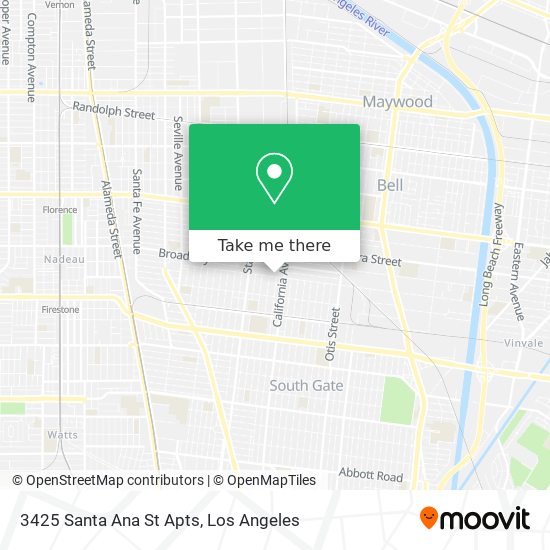 Mapa de 3425 Santa Ana St Apts