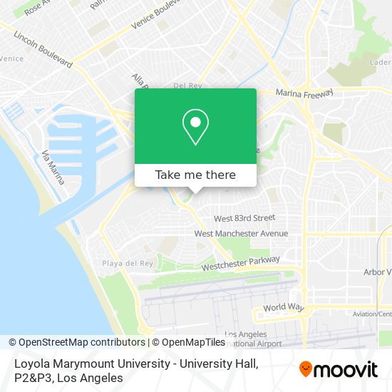 Loyola Marymount University - University Hall, P2&P3 map