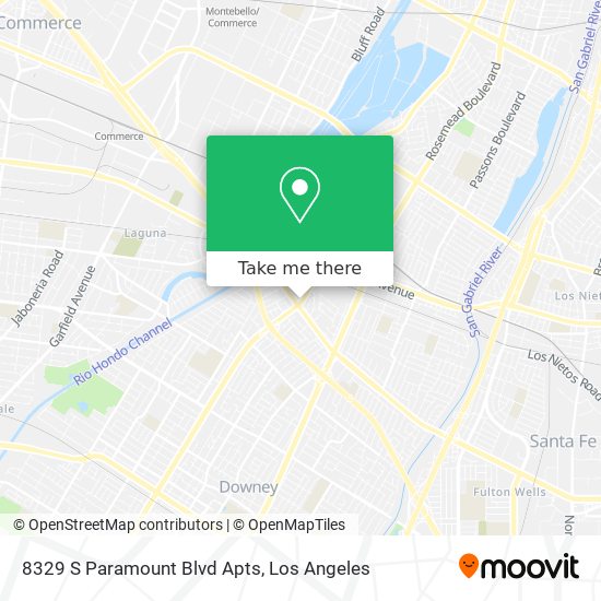 Mapa de 8329 S Paramount Blvd Apts