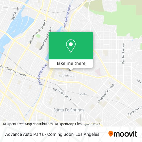 Mapa de Advance Auto Parts - Coming Soon